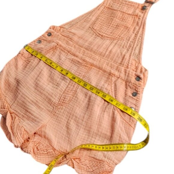 Anthropologie Pilcro Gauze Micro Overalls, Orange, Romper, Jumpsuit, Size 14 - Picture 5 of 14